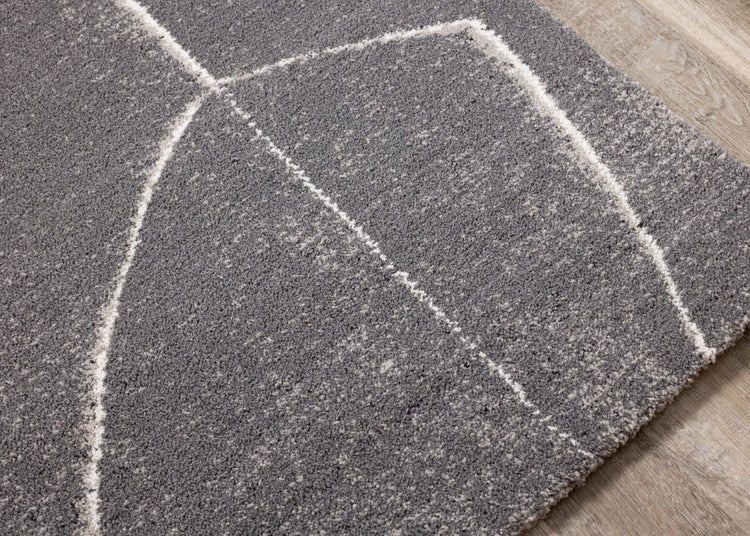 Ravine Grey Cream Strokes Rug by Kalora Interiors