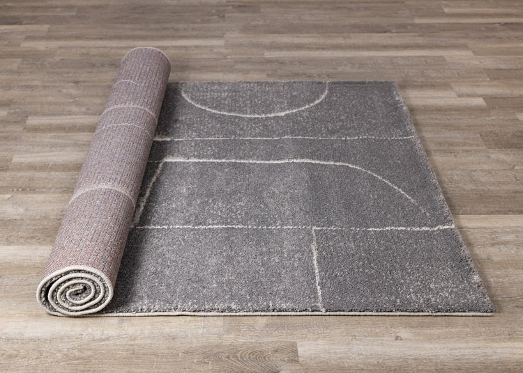 Ravine Grey Cream Strokes Rug by Kalora Interiors