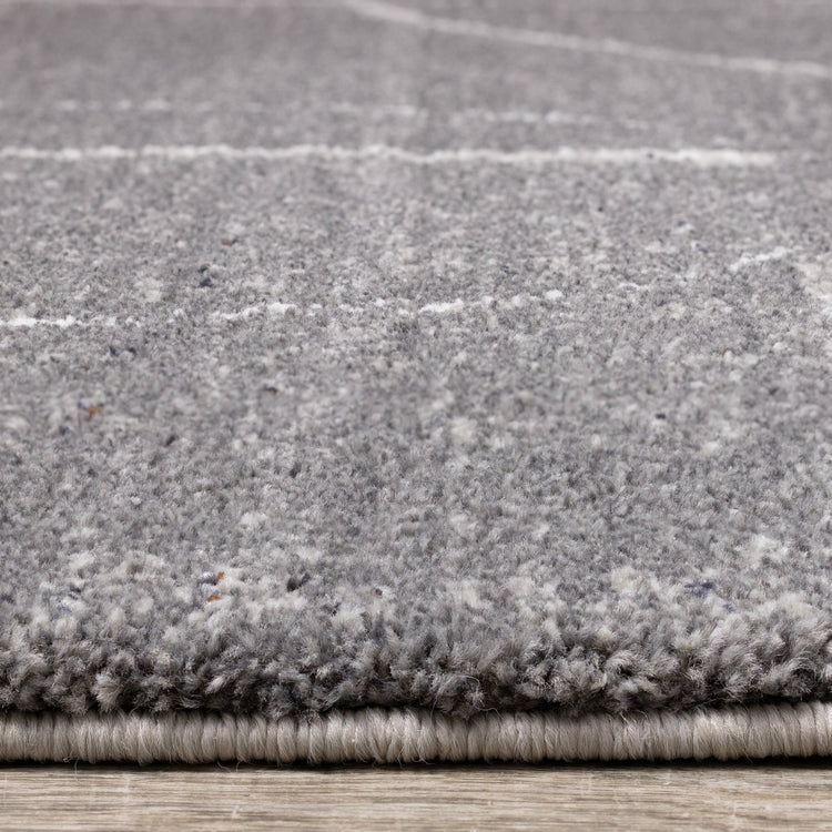 Ravine Grey Cream Strokes Rug by Kalora Interiors