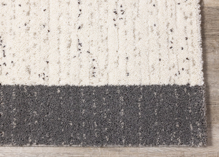 Ravine Cream Grey Rectangles Rug by Kalora Interiors