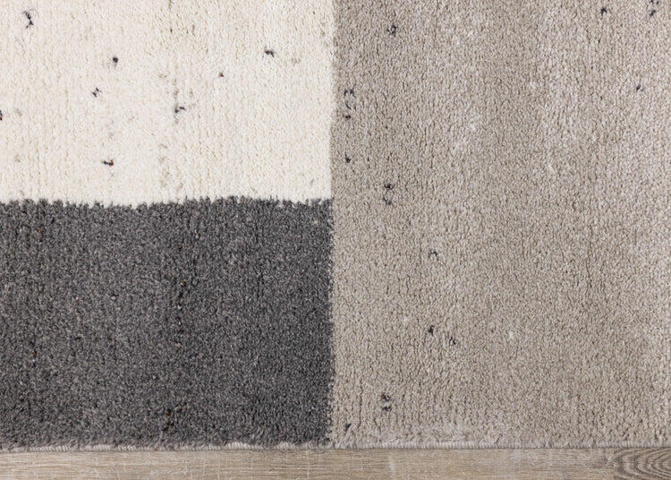 Ravine Cream Grey Geometric Rug by Kalora Interiors