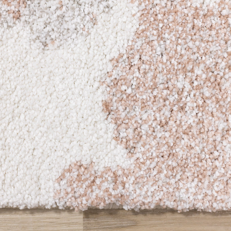 Sable Cream Grey Pink Flowers Rug by Kalora Interiors