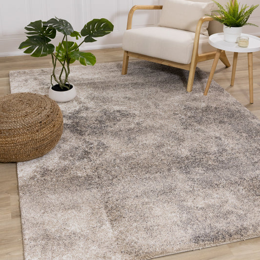 Sable Grey Beige Cream Clouds Rug by Kalora Interiors