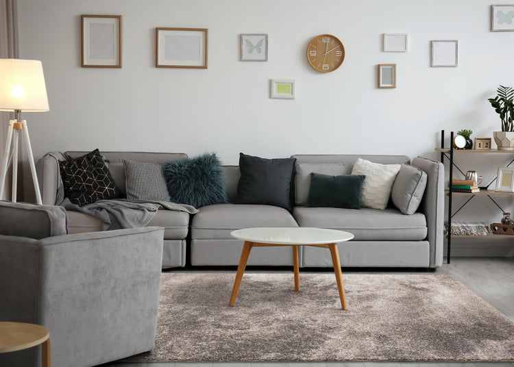 Sable Grey Beige Cream Clouds Rug by Kalora Interiors