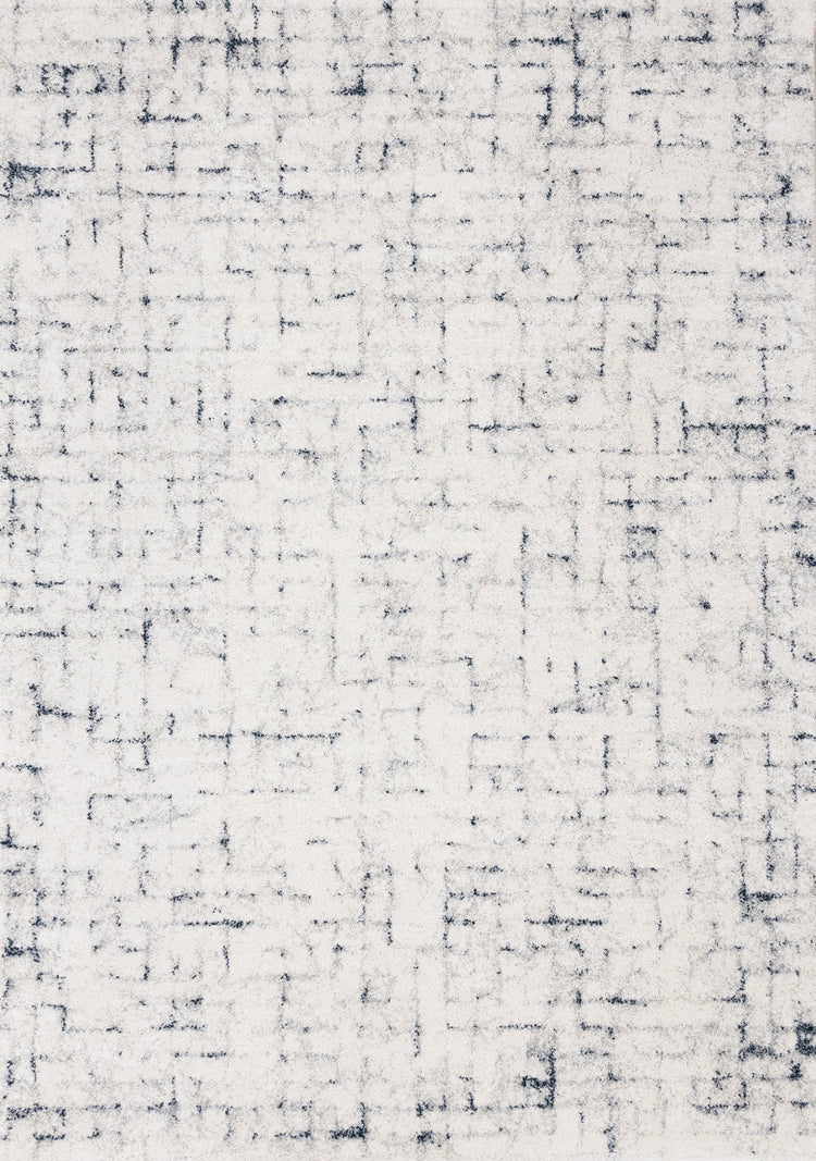 Sable Cream Blue Soft Grid Rug by Kalora Interiors