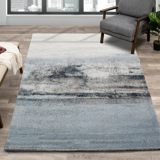 Alfombra Misty River en crema azul sable de Kalora Interiors