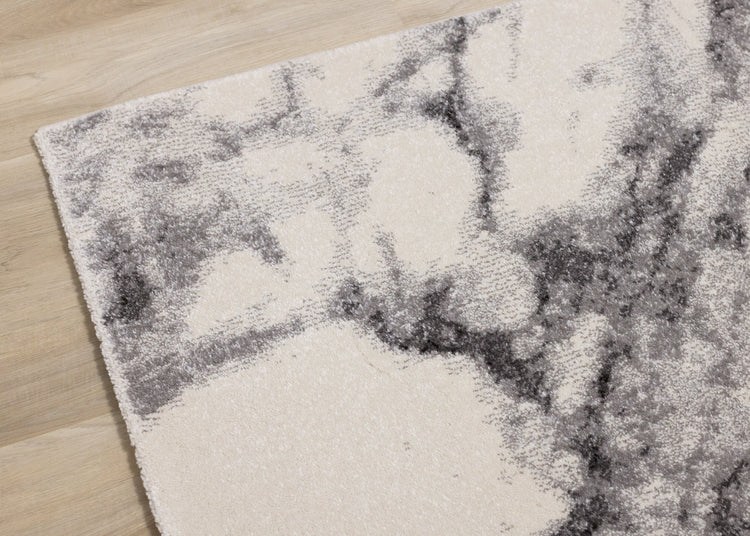 Safi Cream Grey Marble Profile Rug by Kalora Interiors