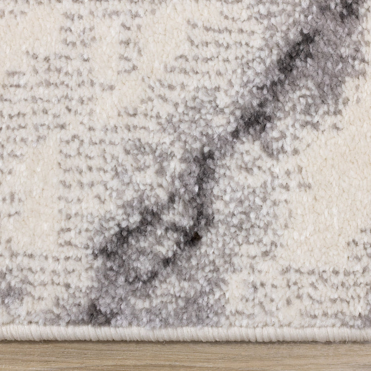 Safi Cream Grey Marble Profile Rug by Kalora Interiors