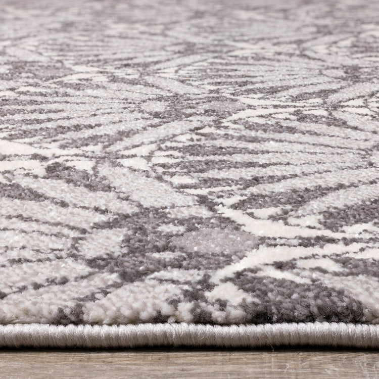Safi Grey Cream Art Deco Rug by Kalora Interiors