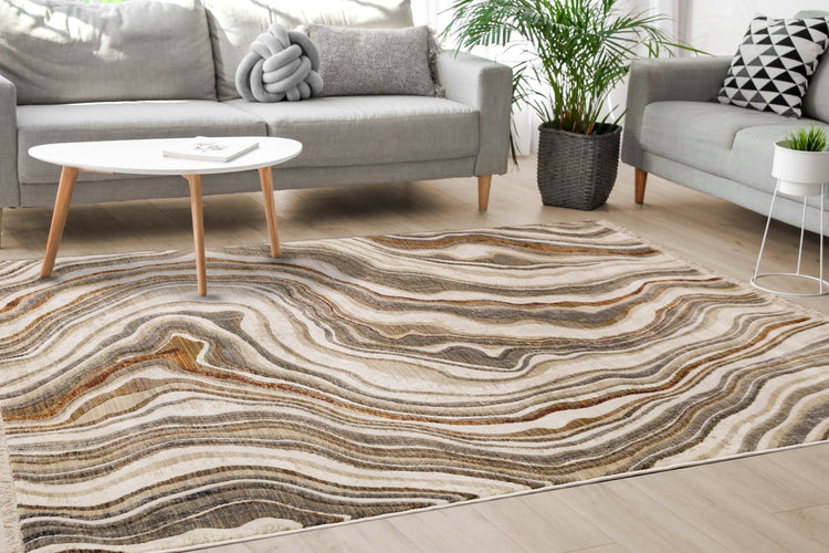 Samira Curvy Waves Rug by Kalora Interiors