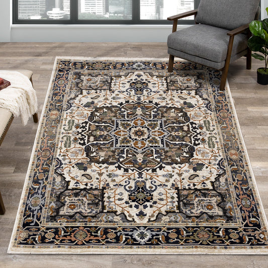 Alfombra tribal Samira Medallion de Kalora Interiors
