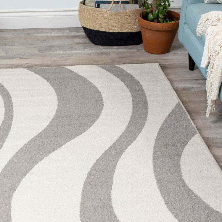 Siecle 16103_19 - Alfombra gris crema Swaying Area de Novelle Home