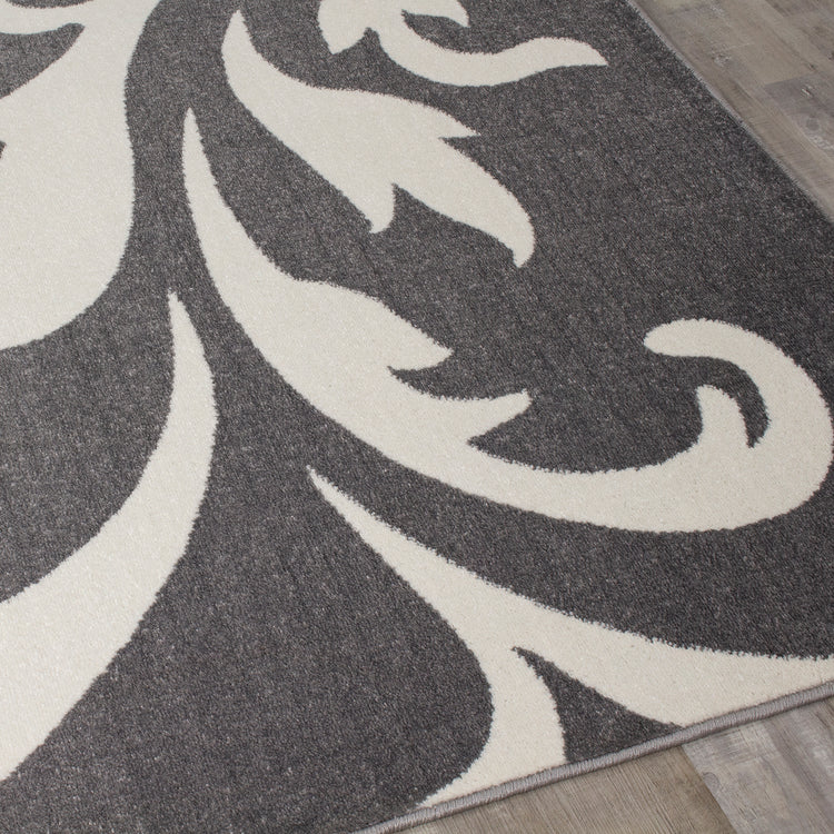 Siecle 16104_19 Alfombra gris crema Zoom Swirl de Novelle Home