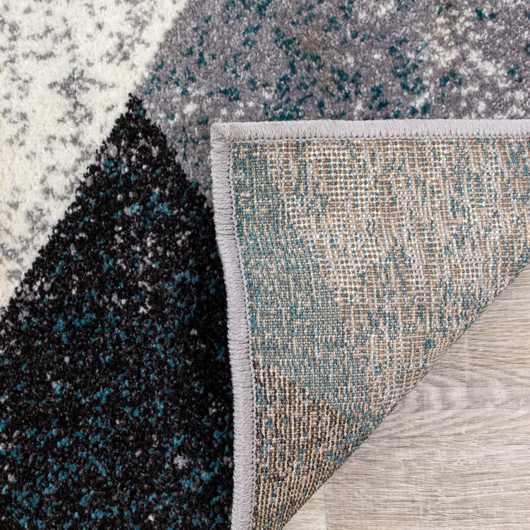 Siecle 16426_139 Grey Teal Triangles Area Rug by Novelle Home