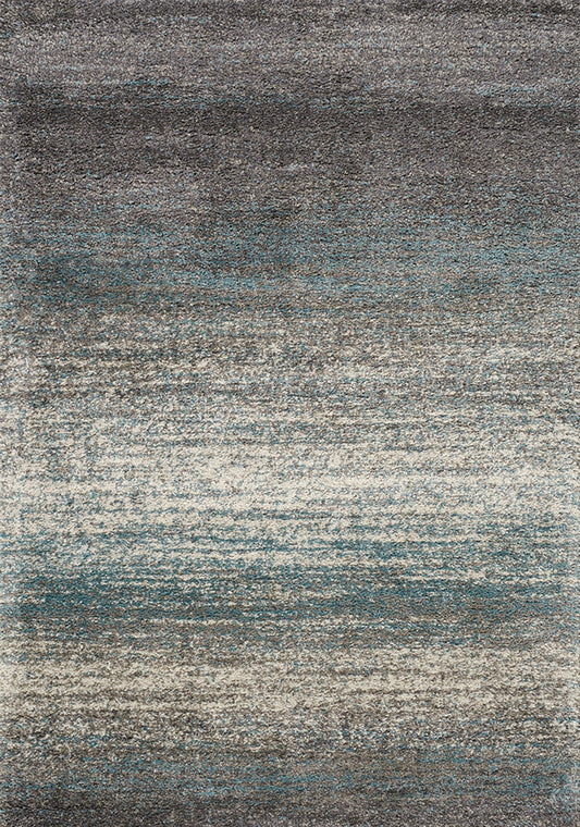 Maroq Grey Blue Distressed Stripes Soft Touch Rug by Kalora Interiors