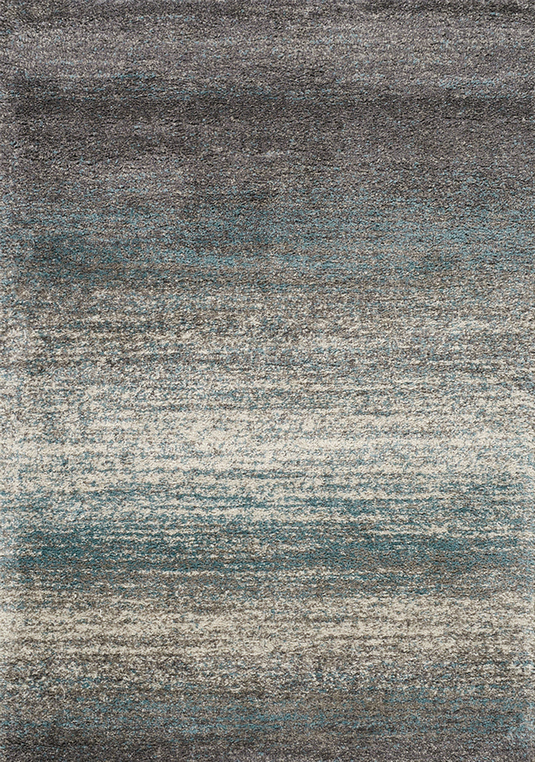 Maroq Grey Blue Distressed Stripes Soft Touch Rug by Kalora Interiors