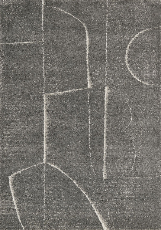 Ravine Grey Cream Strokes Rug by Kalora Interiors
