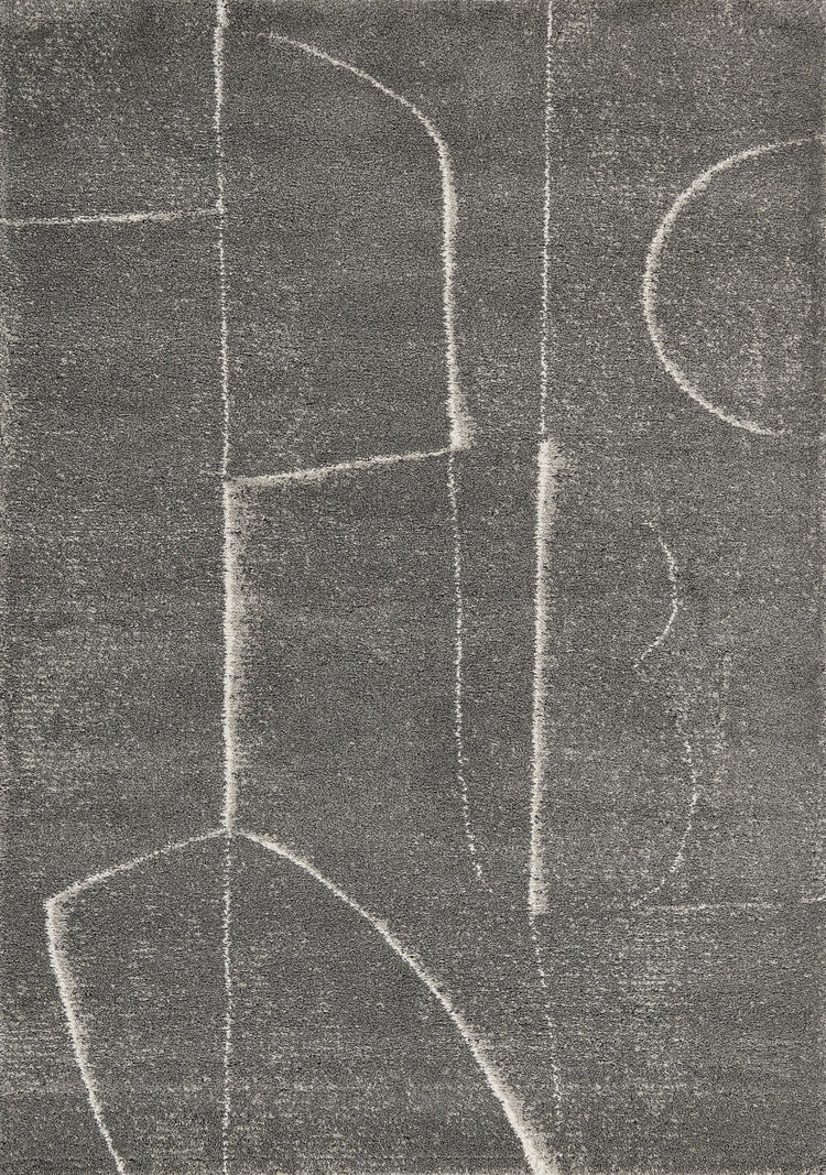 Ravine Grey Cream Strokes Rug by Kalora Interiors