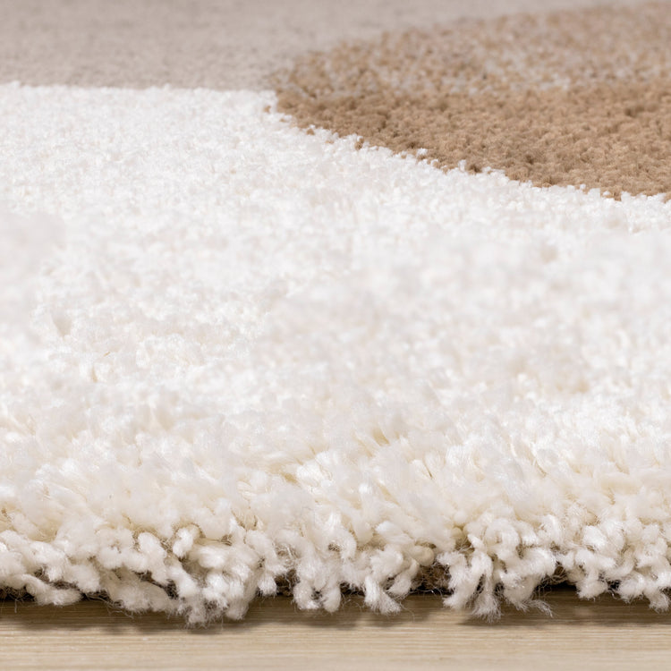 Maroq Cream Taupe Brown Three Stone Rug by Kalora Interiors