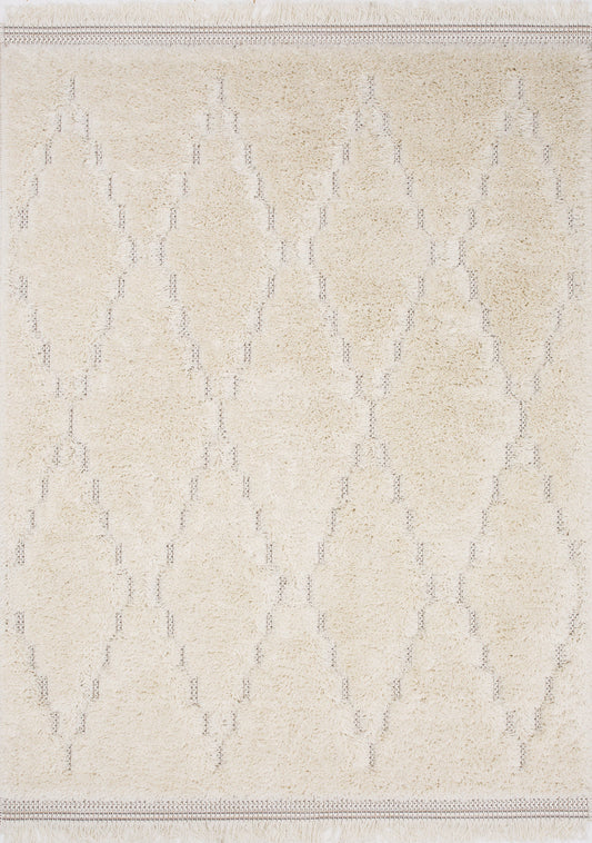 Alfombra Novato Cream Diamond Shag de Kalora Interiors