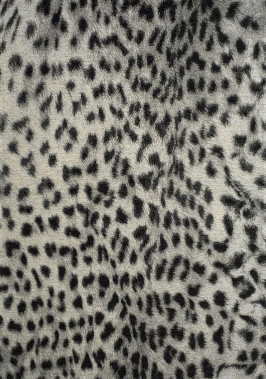 Cathedral Grey Black Leopard Print Rug by Kalora Interiors