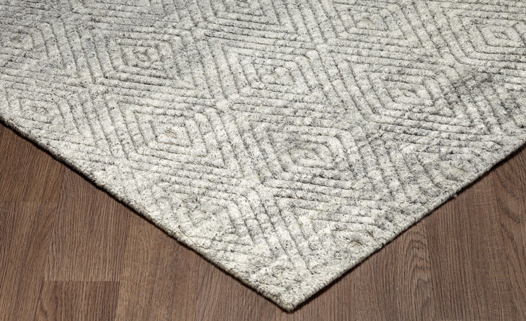 Estelle EST-Silver Hand Loomed Wool Silver Area Rug By Viana Inc