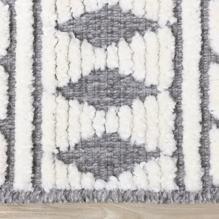 Lawson Cream Grey Southwest Inspired Machine Washable Foldable Rug by Kalora Interiors