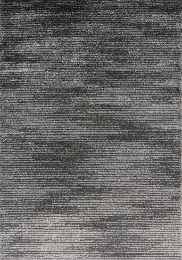 Breeze Grey Distressed Lines Rug by Kalora Interiors