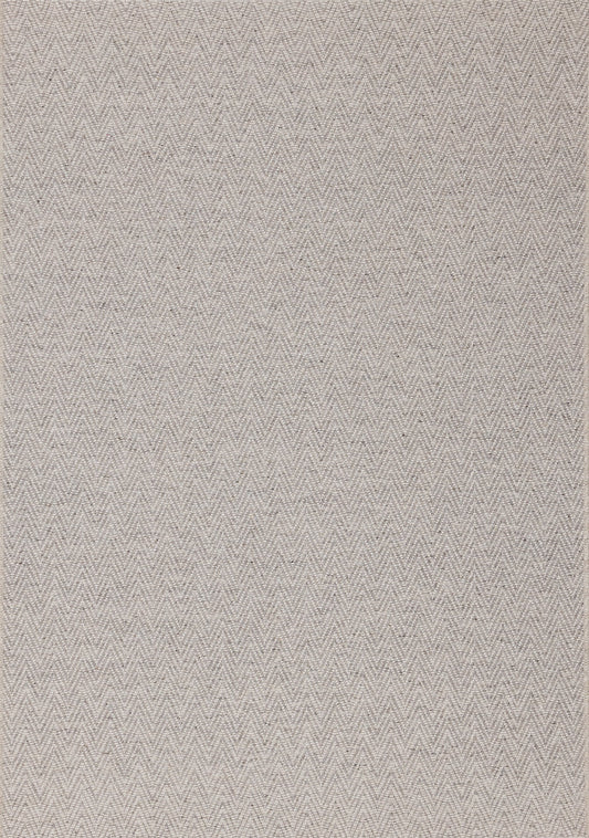 Peak Grey Chevron Textured Flatweave Rug by Kalora Interiors