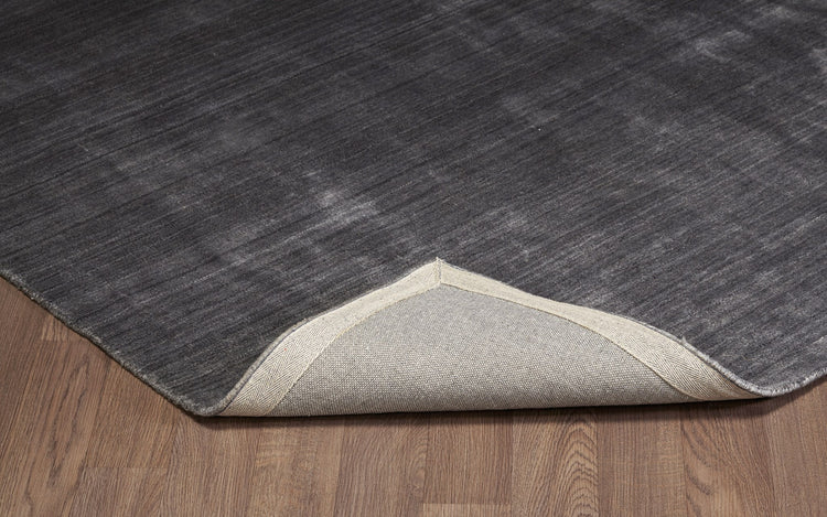 Luxe LUX-187DGRY Hand Loomed Wool Viscose Dark Grey Area Rug By Viana Inc