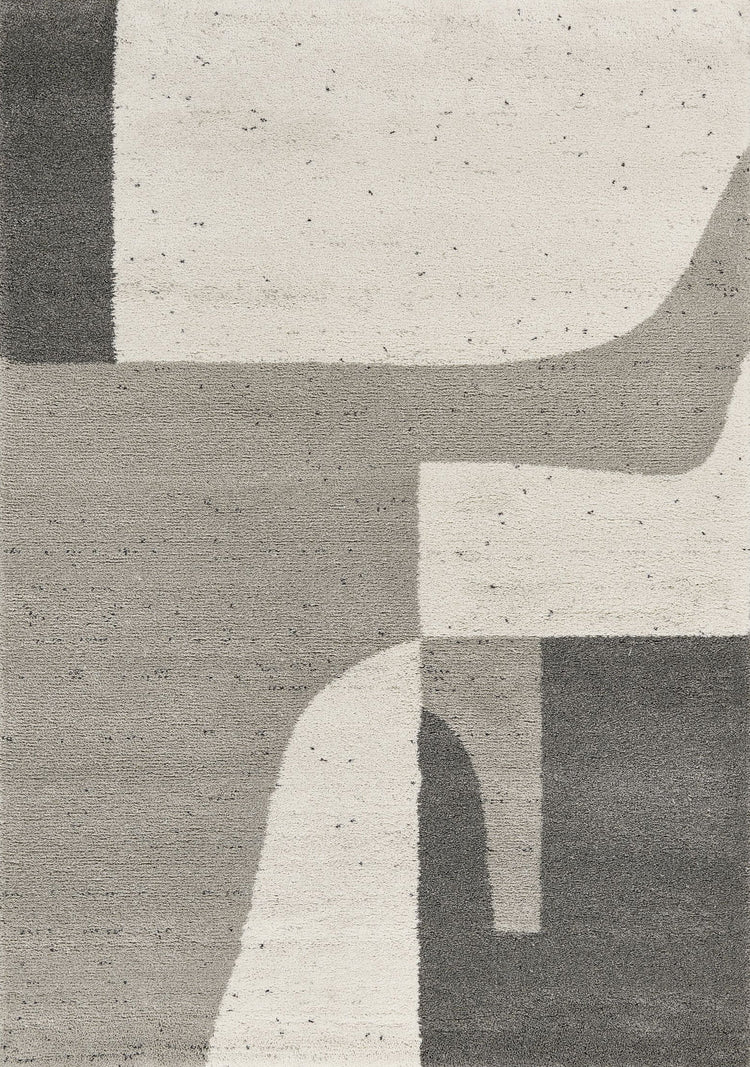 Ravine Cream Grey Geometric Rug by Kalora Interiors