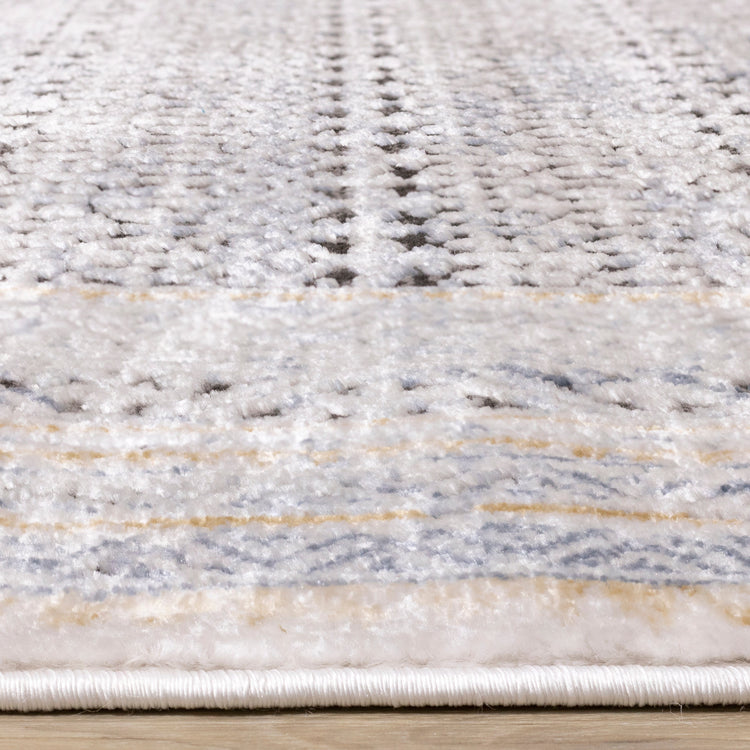 Darcy Blue Grey Brown Iridescent Traditional Plush Rug by Kalora Interiors