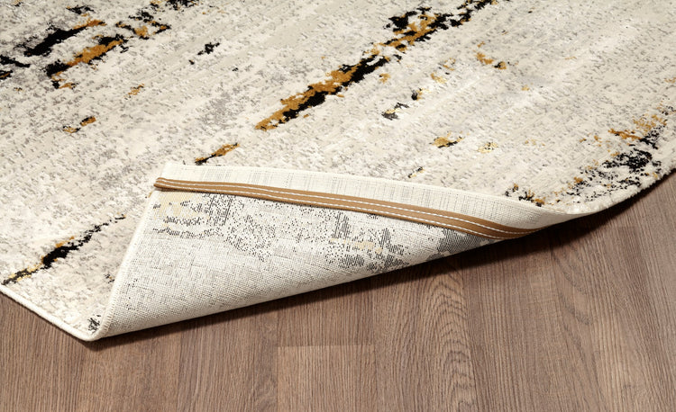 Panache PAN-5075A-CRYE Soft Powerloomed Cream Yellow Anthracite Area Rug By Viana Inc