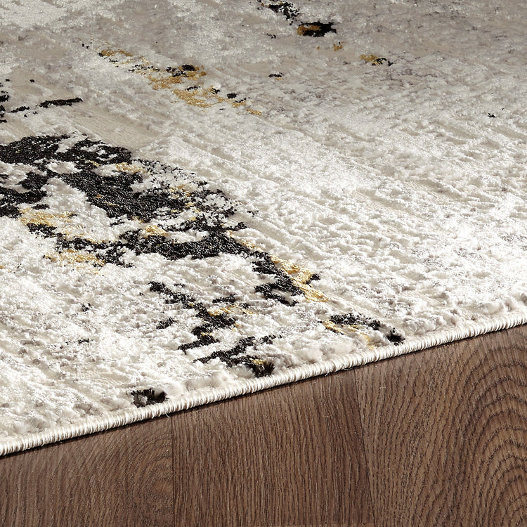 Panache PAN-5075A-CRYE Soft Powerloomed Cream Yellow Anthracite Area Rug By Viana Inc