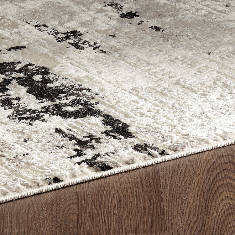 Panache PAN-5075D-CRAN Soft Powerloomed Cream Anthracite Area Rug By Viana Inc