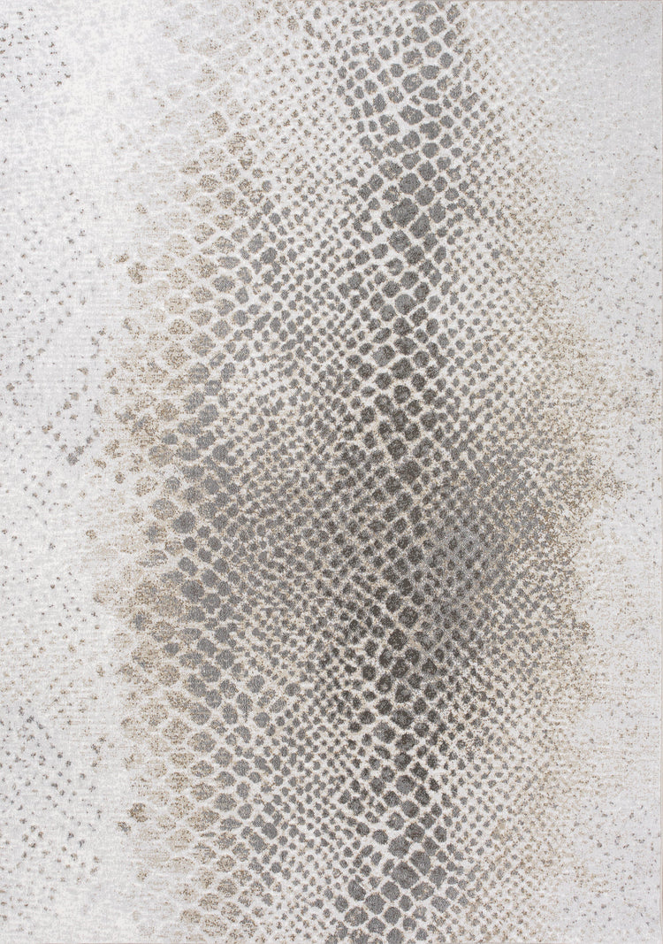 Alfombra Intrigue Cream Grey Brown Snake Skin de Kalora Interiors
