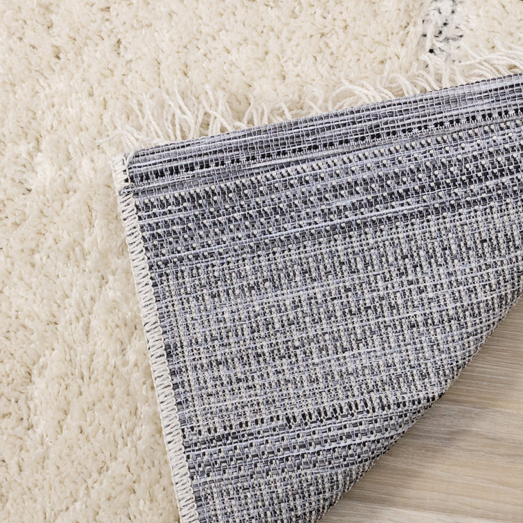 Novato Cream Grey Asymmetrical Lines Rug by Kalora Interiors
