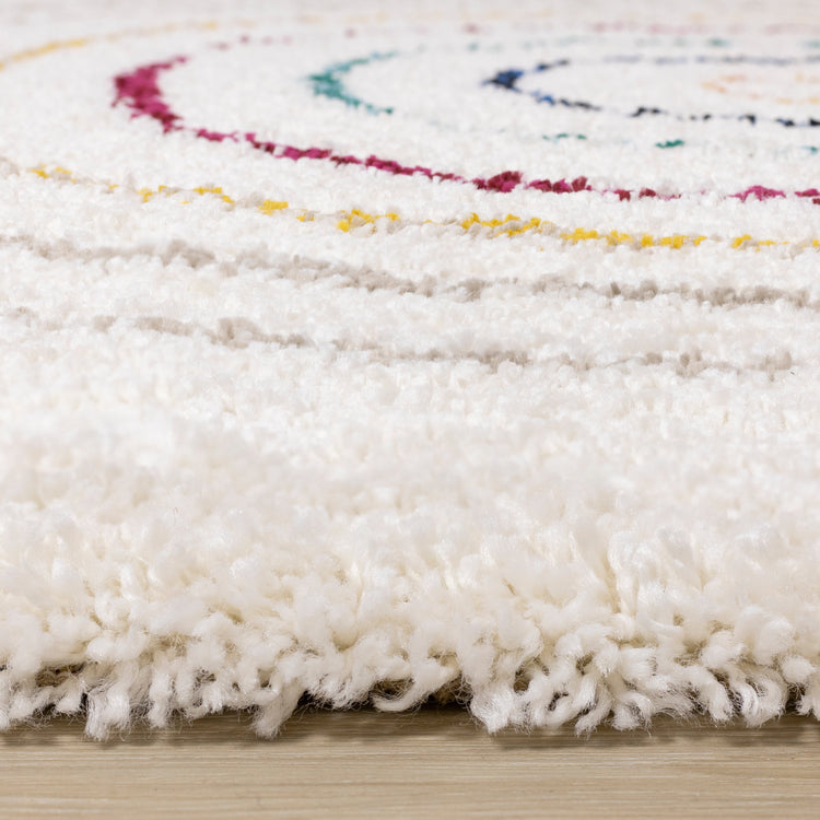 Bora Double Rainbow Shag Rug by Kalora Interiors