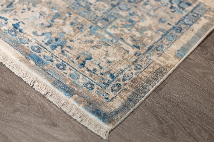 Heirloom Transitional Blue Beige Rug HEI-1516