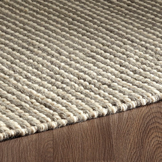Zurich Hand Loomed Wool Grey Ivory Rug