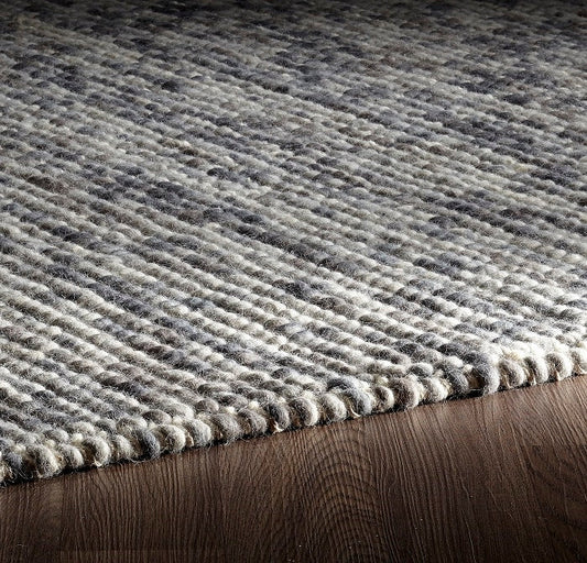 Zurich Hand Loomed Wool Grey Rug