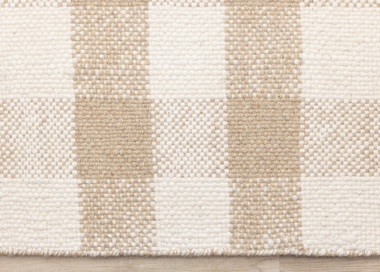 Ascent Beige White Plaid Design