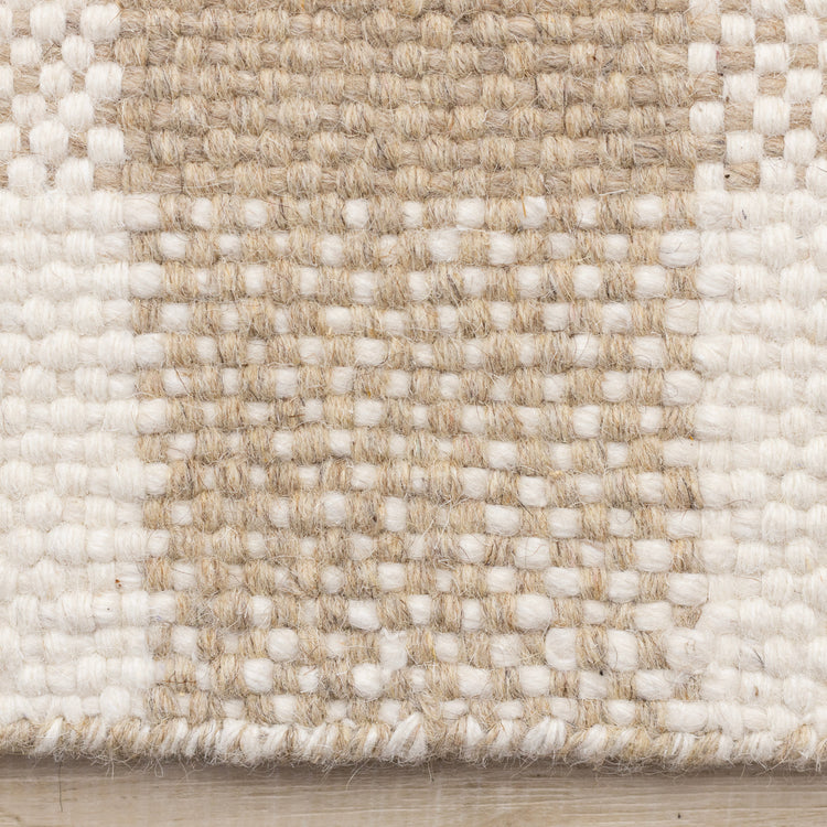 Ascent Beige White Plaid Design