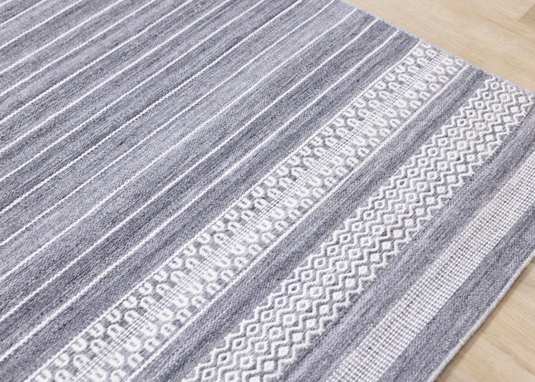 Aspen Striped Pattern Woven Rug