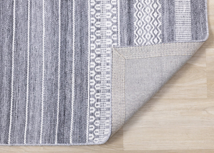 Aspen Striped Pattern Woven Rug
