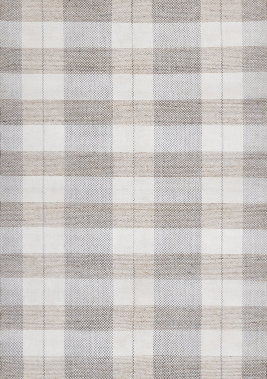 Aspen Beige Muted Plaid Woven Rug