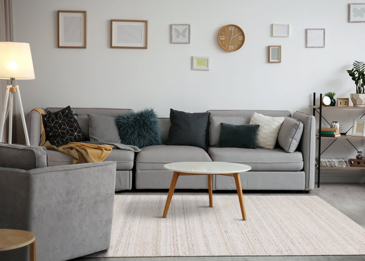 Aspen Beige Cream Rhombus Pattern Woven Rug