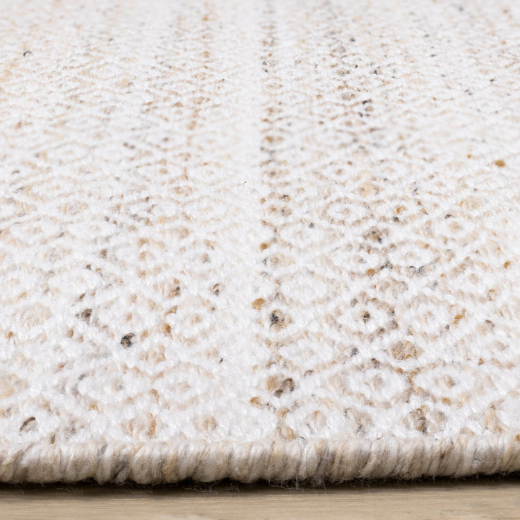 Aspen Beige Cream Rhombus Pattern Woven Rug