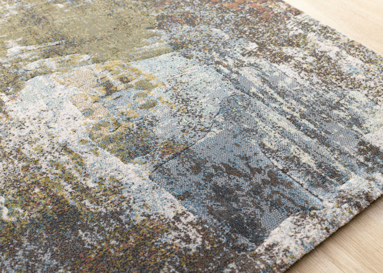 Aurora Grey Blue Green Pink Distressed Design
