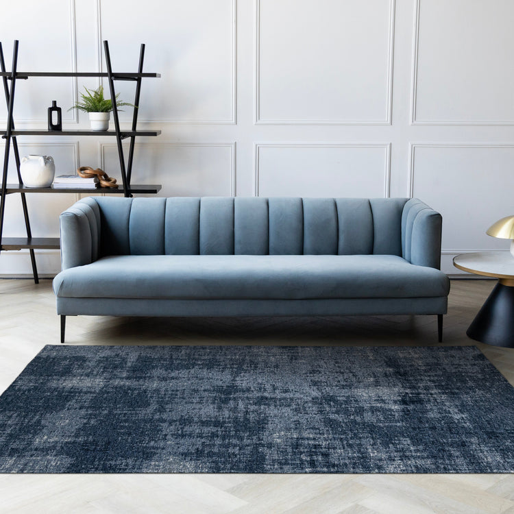 Cathedral Deep Blue Tree Bark Rug